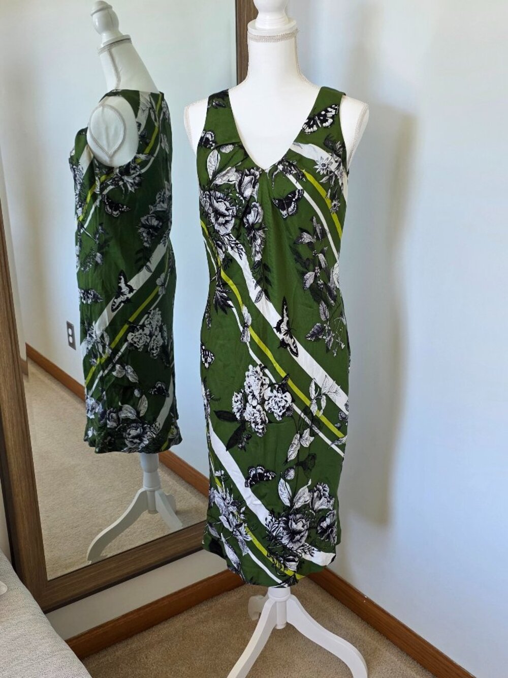 Talbots Silk Sleeveless Midi Dress
